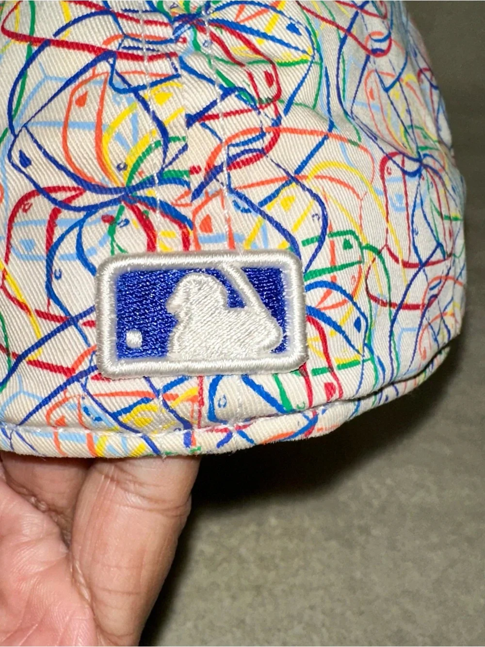 Vintage New Era 59FIFTY Florida Marlins Scribble Fitted Hat Size 7 3/8 MLB Y2K